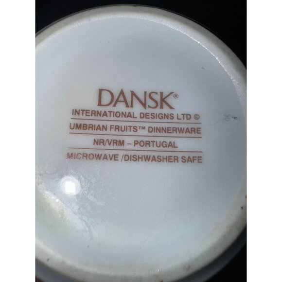 Dansk Umbrian Fruits Porcelain Coffee Mugs Set Of 4 Microwave/Dishwasher Safe - Picture 4 of 7